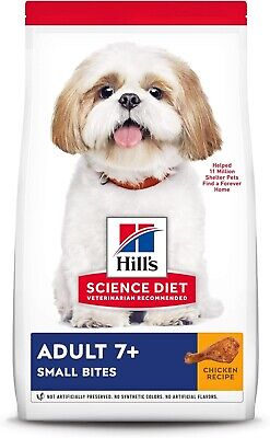 Hill's Science Diet Dry Dog Food, Adult 7+ for Senior Dogs, Small Bites, Chicken