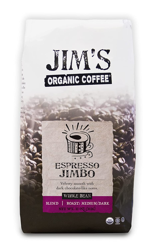 Jim&rsquo;S Organic Coffee &ndash; Espresso Jimbo Blend &ndash; Medium/D