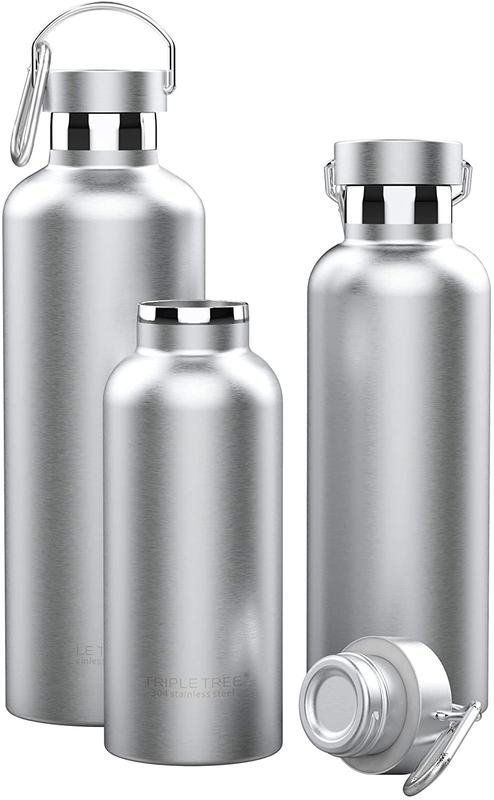 Triple Tree 34OZ Vacuum Insulated Stainless Steel Water Bottle, Double Wall Wide