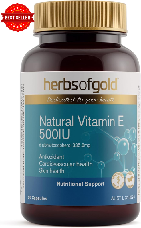 Natural Vitamin E 500IU - 50 Capsules