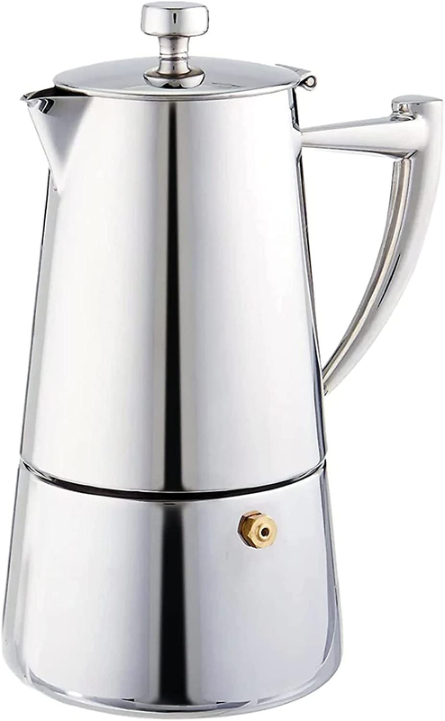 Cuisinox Roma 4-Cup Stainless Steel Stovetop Moka Espresso M