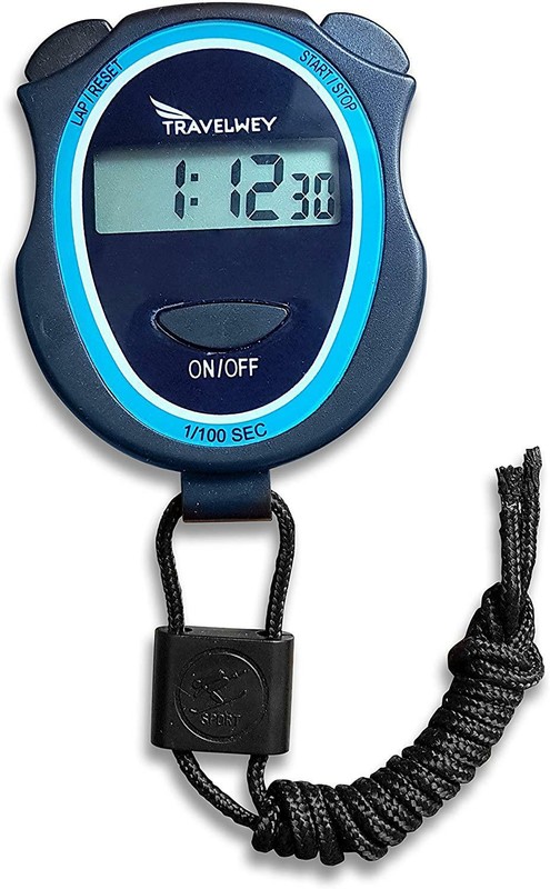 Travelwey Digital Stopwatch - No Bells, No Whistles, Simple Basic Operation, Sil