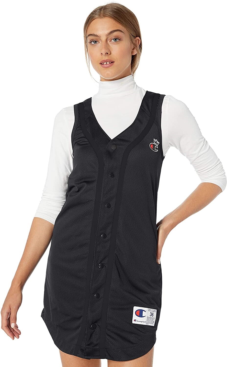 Champion LIFE 256910 Women's Baseball Dress Black Size Medium