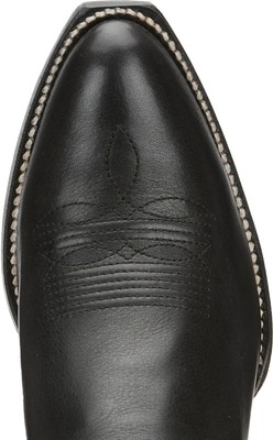 Pre-owned Justin Boots Justin 15in Womens Midnight Black Whitley Leather Cowboy Boots