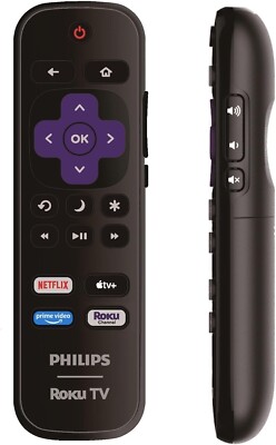 OEM Philips Roku TV Remote Control Netflix/Apple TV/Prime Video/Roku Channel