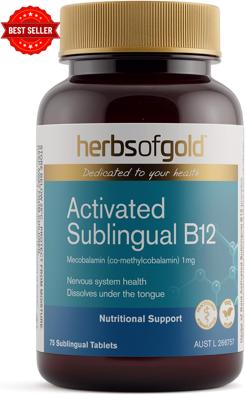 Activated Sublingual B12 75 Tablets, 75 Count