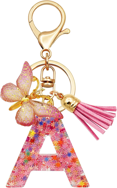 Initial Letter Keychain for Women Gift for Young Teenage Girl Gifts for Christma