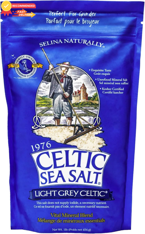 Light Grey Sea Salt 1lb, Non-GMO, Gluten-Free, Kosher, Additive-Free