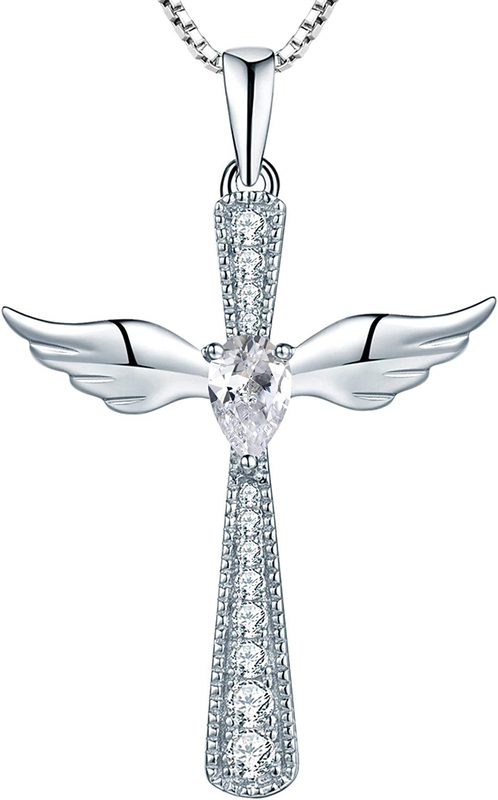 ●VVV● Angel Flower Mix Bead Cross Chain Necklace 22SSNK056 mqdefault.jpg