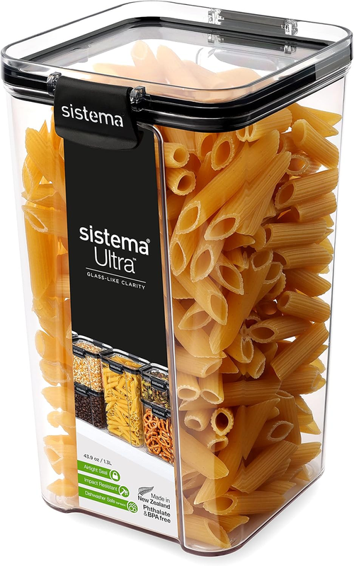 Ultra Tritan Airtight Pantry Storage Container | 1.3 Litre Square Food Storage C
