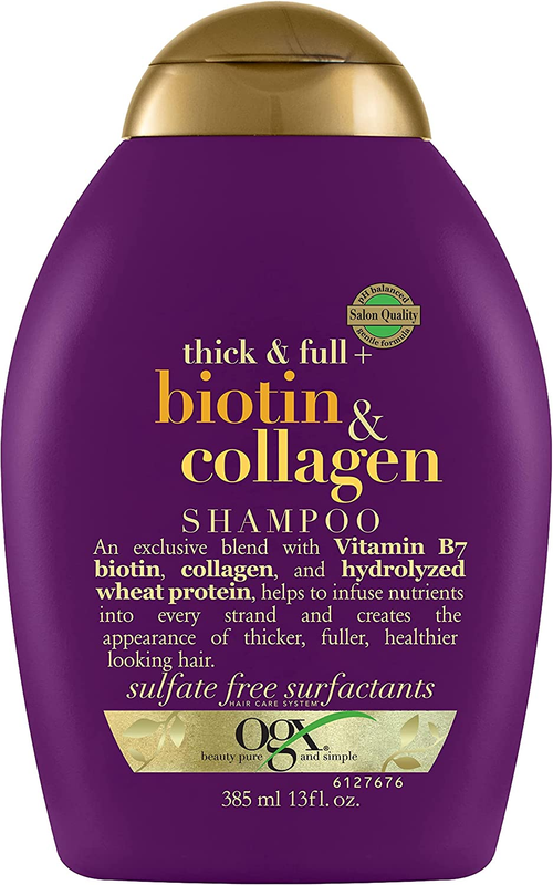 OGX Thick & Full + Biotin & Collagen Volumizing Shampoo for Thin Hair, Thickenin