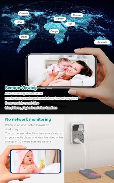 Spy Camera Charger| Hidden Camera Charger | Nanny Cam | 2K HD Wall Outlet - Image 5