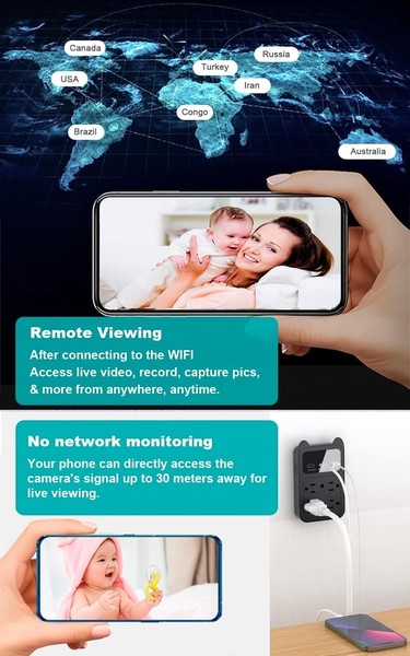 CAMDUCK Hidden Camera Charger | Nanny Cam | Spy Camera |2K HD Wall Outlet Hidden - Image 7