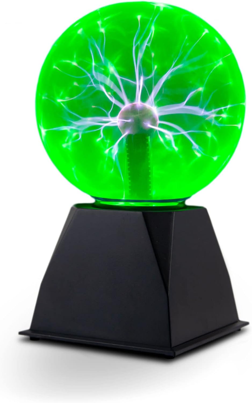 6 Inch Green Plasma Ball, Touch and Sound Sensitive, Novelty Lamp, Electric Plas