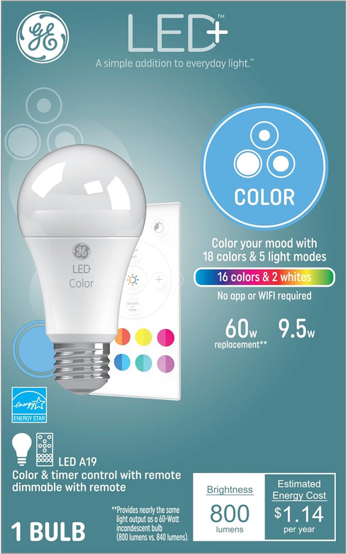 With Remote, 9.5w, No App Or Wi-fi Requir