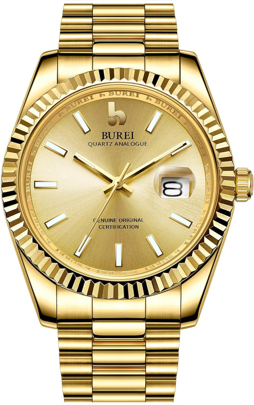 Mens Watches Luxury Stainless Steels Analog Business Fashion Waterproof Watches for Men,Gifts for Men