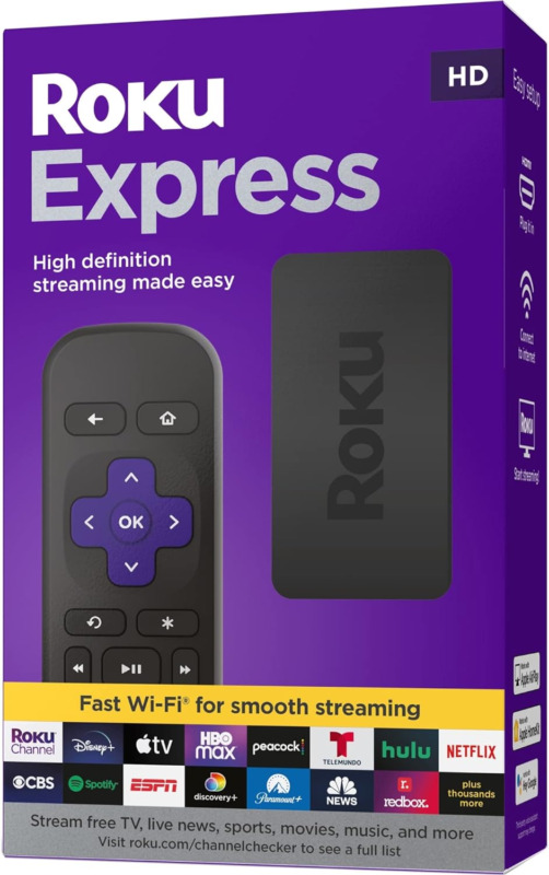 Express | HD  Streaming Device with Standard Remote (No TV Controls), Free & Liv