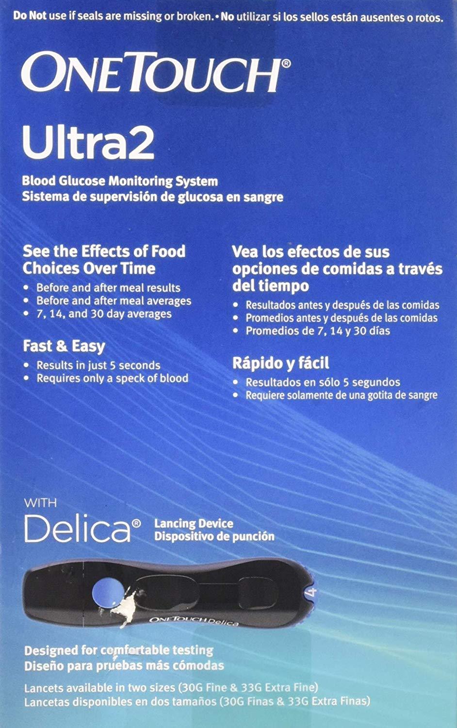 One Touch Ultra 2 Ultra2 Blood Glucose Meter Monitoring System New In Box