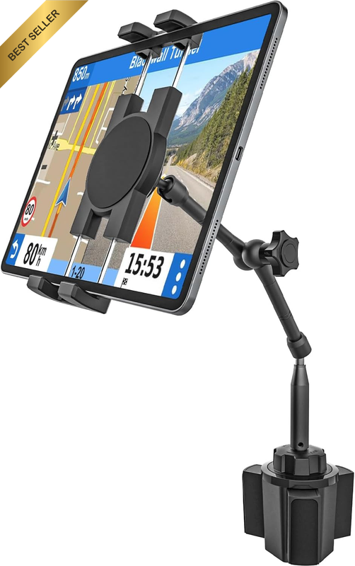 Cup Holder Car Tablet Mount, [Rock-Solid & Shake-Free] 16.5