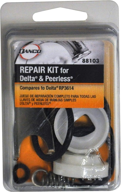 88103 Repair Kit for Delta/Peerless Single-Handle Faucets, Pack of 1, Black, Whi