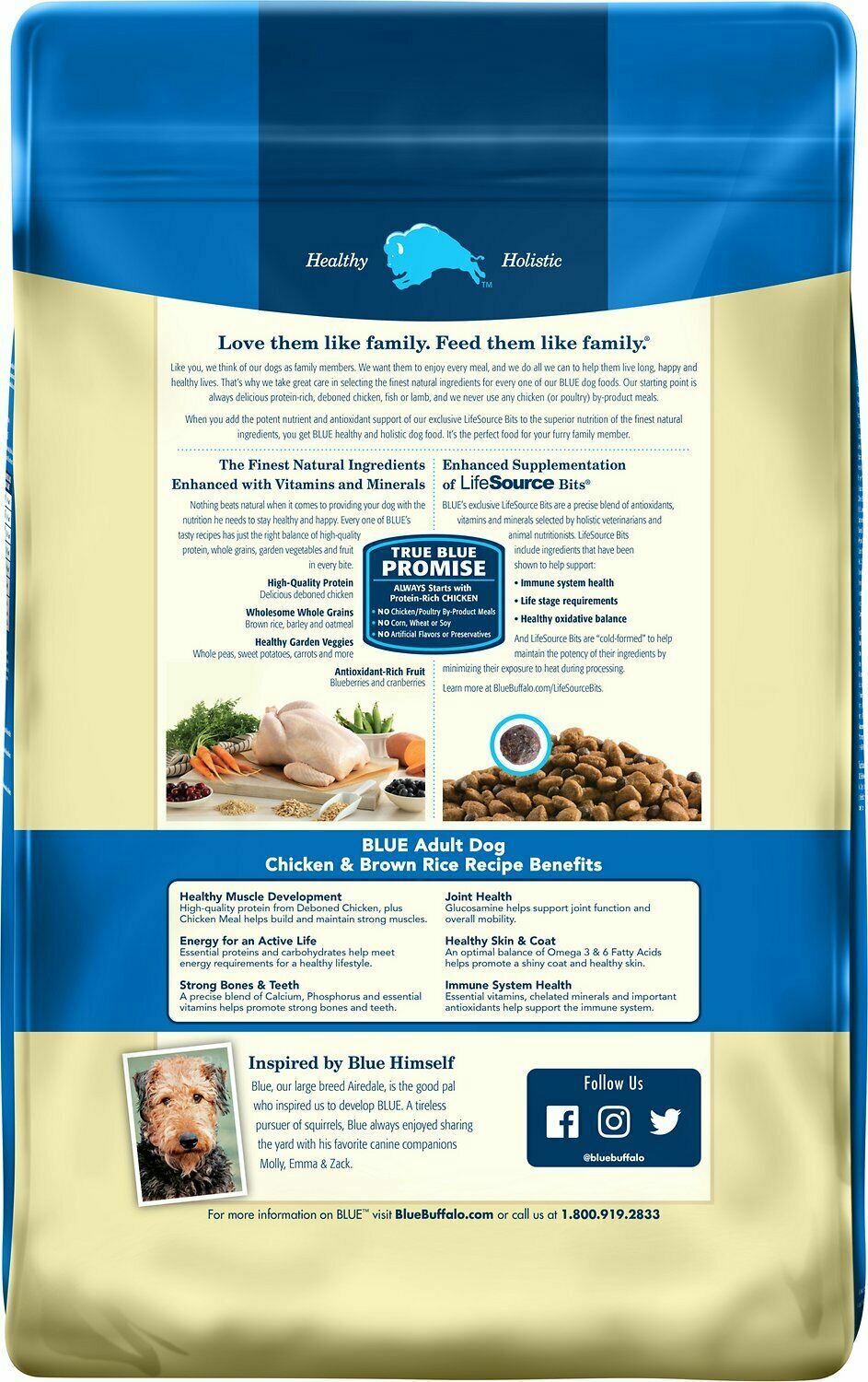 Blue Buffalo Protection Formula Adult Chicken & Brown Rice Recipe 30 Lbs