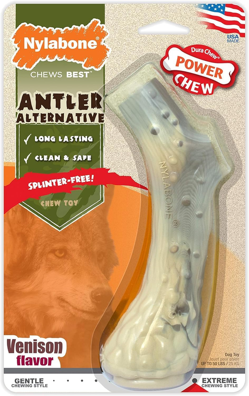Dura Chew Nylon Antler Dog Chew Toy, Large (4 Pack)