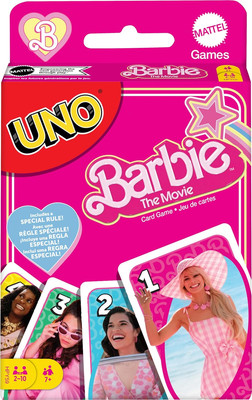 UNO Barbie The Movie Card Game, Inspired by the Movie for Family Night, Game Nig