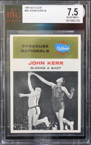 1961-62 Fleer #56 John Kerr BVG 7.5 NM-MT Syracuse Nationals