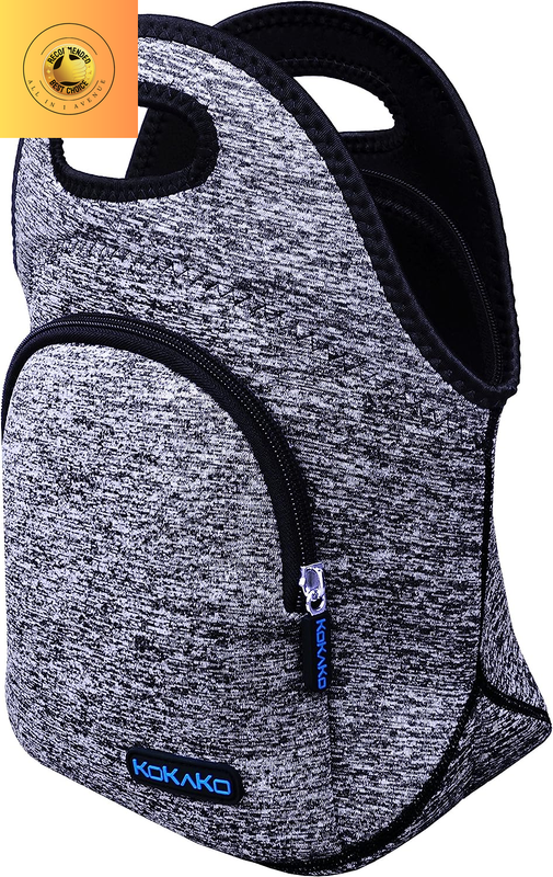 KOKAKO Lunch Boxes Neoprene Small Lunch Bag Tote Washable Insulated Waterproof
