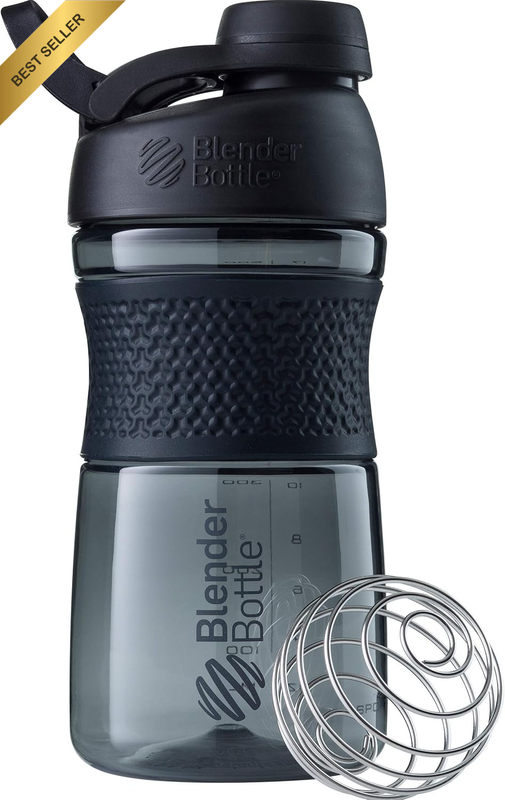 C03246 Sportmixer Twist Cap Tritan Grip Shaker Bottle, 20-Ounce, Black