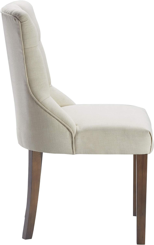 Elmhurst Modern Button-Tufted Dining Chair, Elegant High Back Upholstered Fabric