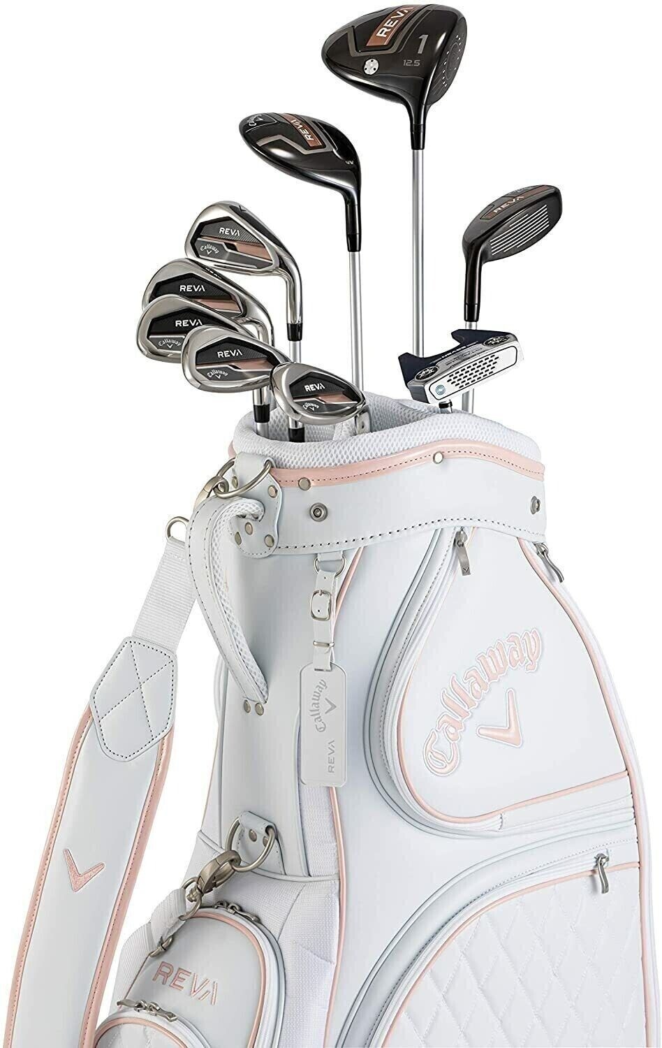 Callaway Womens Reva 9 Piece Golf Set Rosegold Genuine Callaway Womens Reva 9 Piece Golf Set Rosegold Genuine