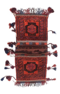 Arabian Show Horses Saddle Bag Hand Knotted By Afghan Artisan Woolen Area Rug