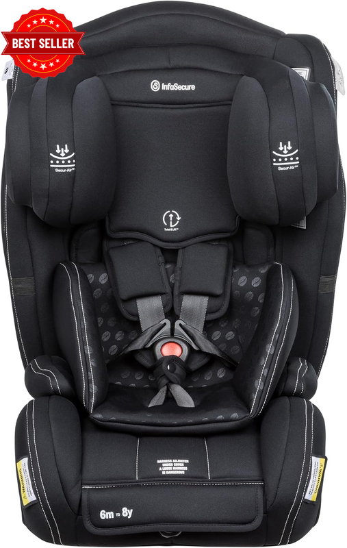 Accomplish Air Forward Facing Car Seat 6 Months to 8 Years Black | Cafetek Fabri