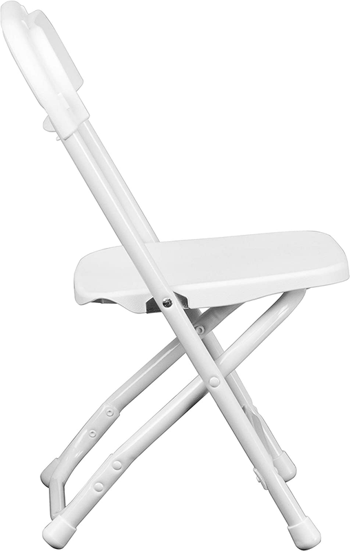 Timmy 10 Pack Kids White Plastic Folding Chair