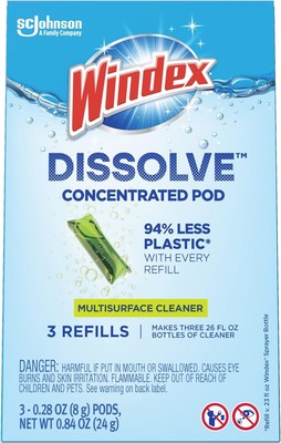 Windex Dissolve Concentrated Pods, Multi-surface Cleaner, Concentrated Refills