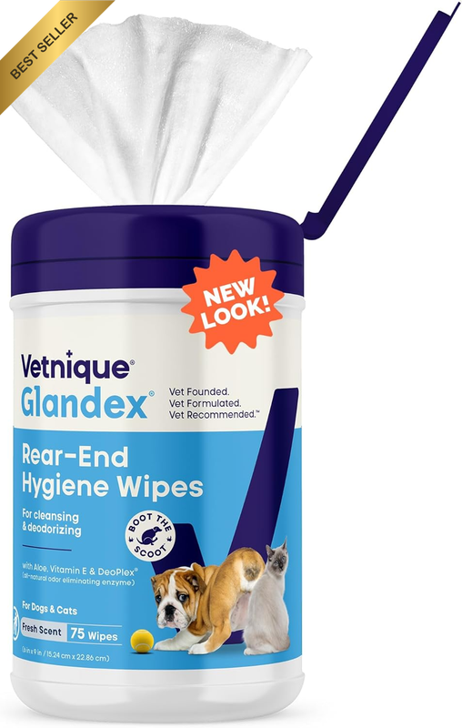 Glandex Dog Wipes for Pets Cleansing & Deodorizing Gland Hygienic Wipe​S for Dog