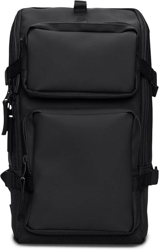 Trail Cargo Backpack – Black Unisex Cargo Backpack Water Resistant Water Repellent PU Fabric Smooth Feel Outdoor Urban Design 14L Capacity – 2 Year Warranty