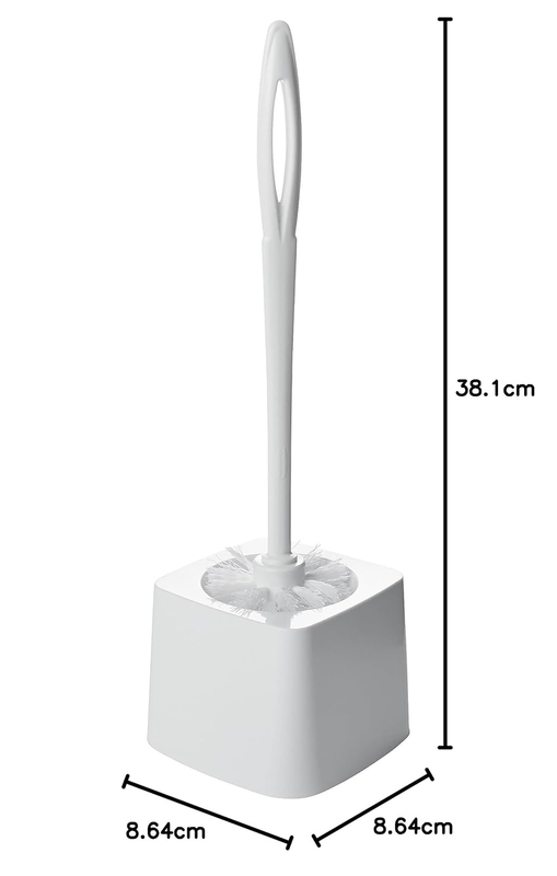 Products 15" Toilet Brush White Toilet Bowl Brush for Bathroom Professional/Jani