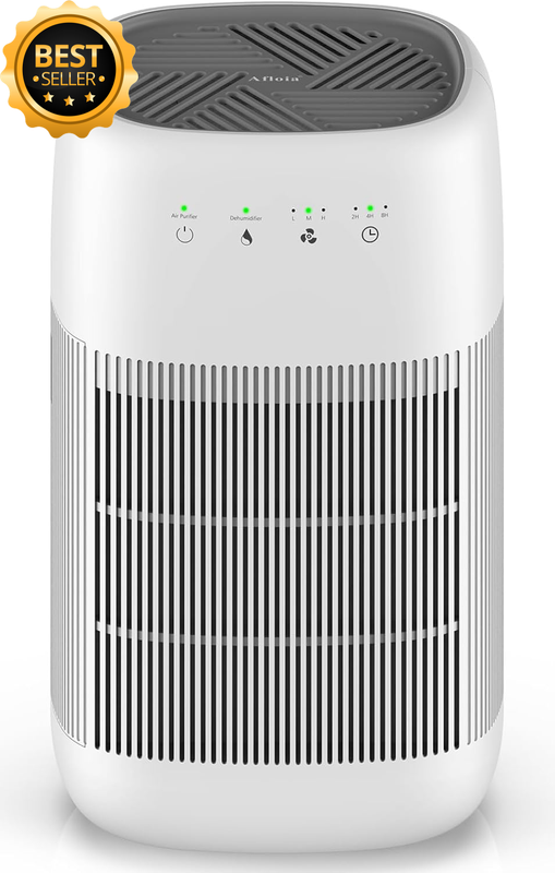 Air Dehumidifier With/Air Purifier Function 1000Ml True HEPA Filter,Ultra-Quiet 