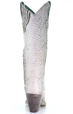 Pre-owned Corral Boots Corral Womens Python Cowboy Boots Snake Natural