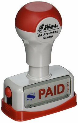 PAID Two Color Pre-inked Title Stamp by Shiny (TEN018)