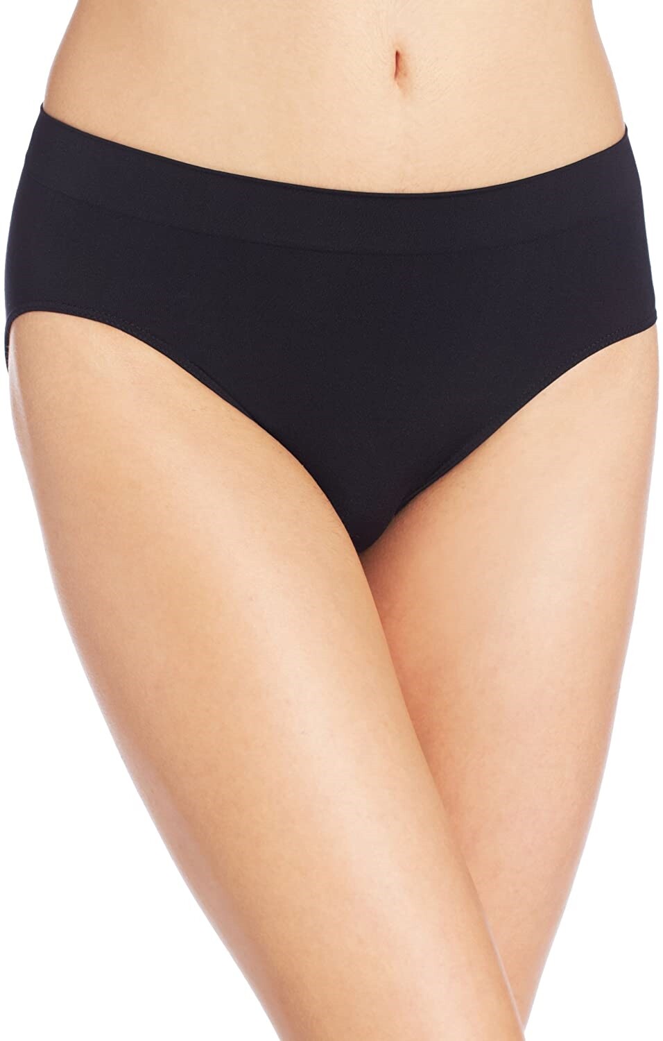Bali Women's 242866 Black Smoothing Hi Cut Panty Underwear Size 2XL