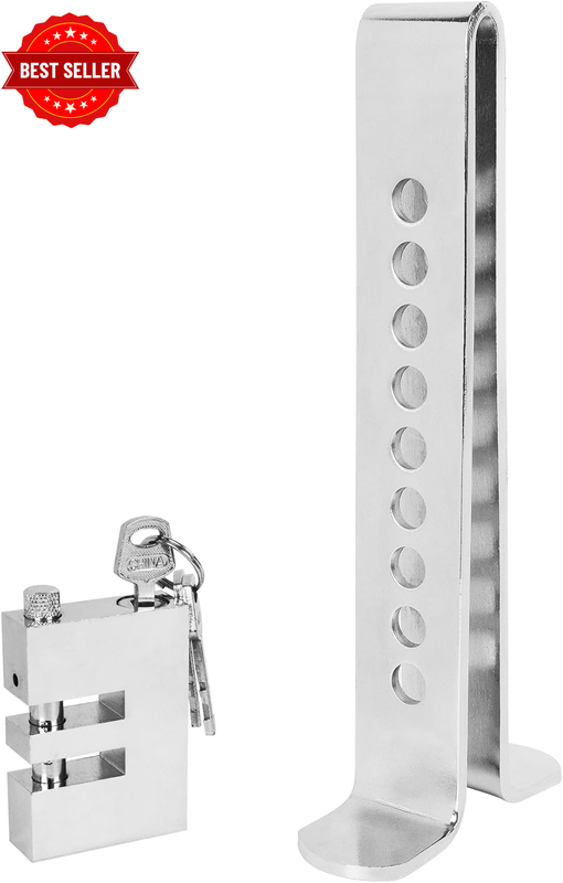 Car Brake Pedal Lock - Stainless Steel Anti-Theft Device with 3 Keys, Adjustable
