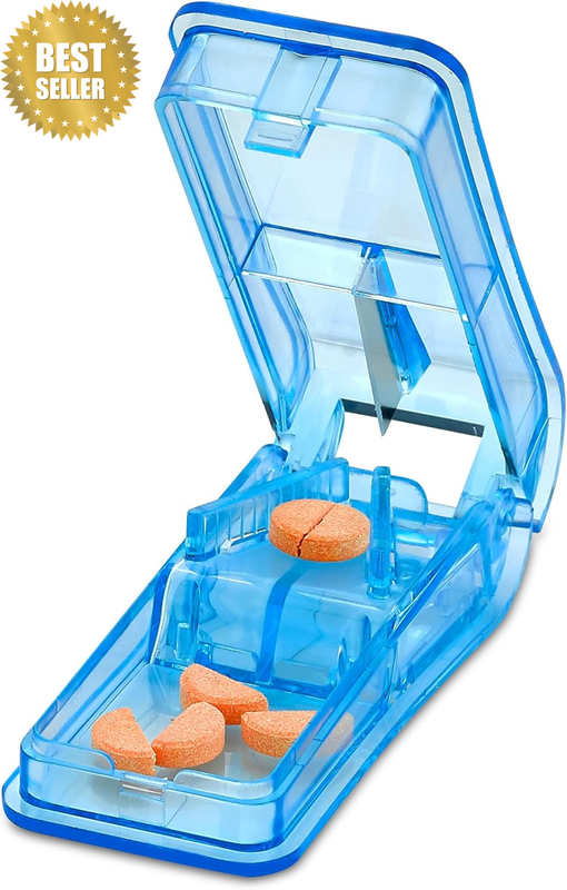 V-Grip Pill Crusher and Cutter for Vitamins, Big & Small Pills, and Medication -