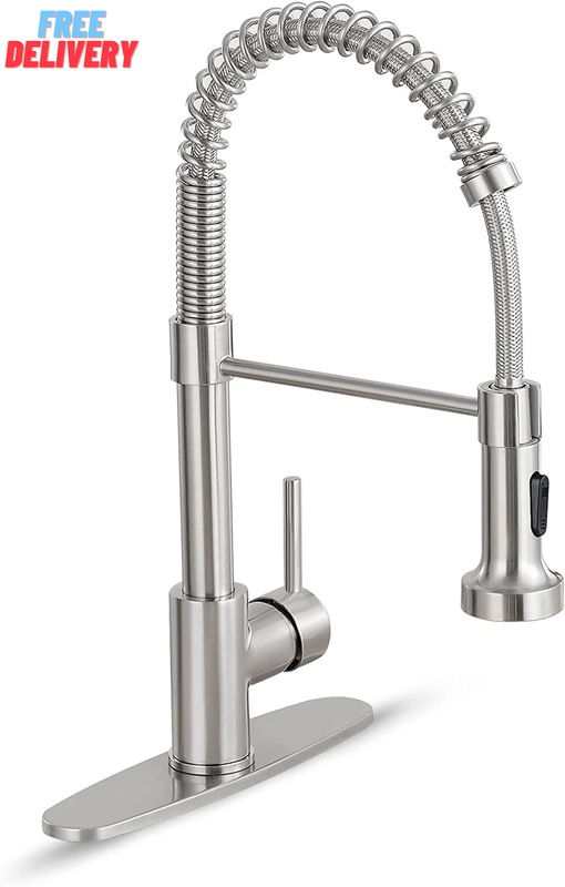 Kitchen Faucet with Pull down Sprayer,Commercial Single Handle Kitchen Sink Fauc