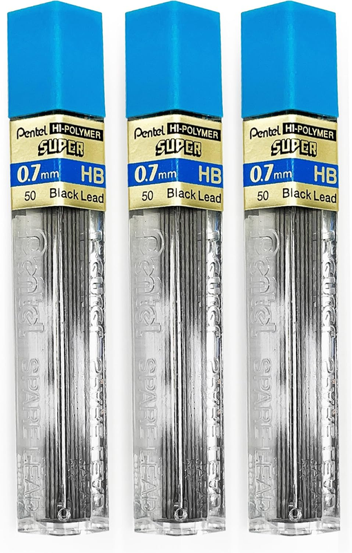Pentel 0.7Mm Size HB Shade Hardness Pencil Refill Replacement Spare Leads Hi Pol