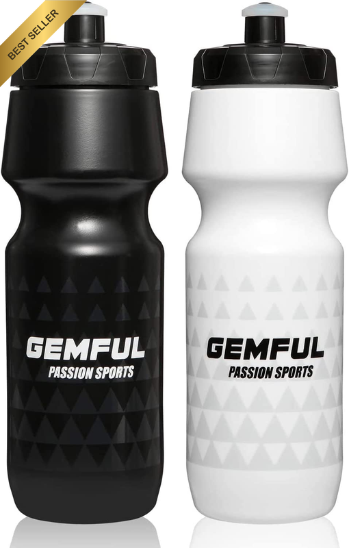 Bike Water Bottles 2 Pack Lightweight BPA Free Cycling Sports Squeeze Bottle 750