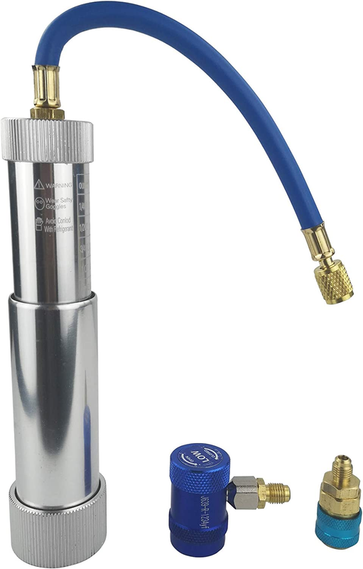 Compressor Oil Dye Injector with Snap Quick Coupler R-134a System 1/4" SAE Scale