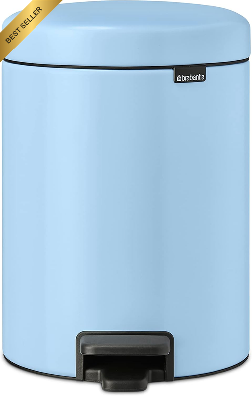 - Newicon Pedal Bin 5L - Small Waste Bin for Bathroom or Toilet - Soft Closing L